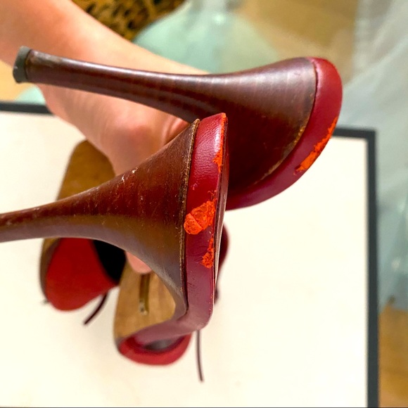 Gucci canvas sandals in red sz 7.5 (fits 6-7) - Picture 3 of 7